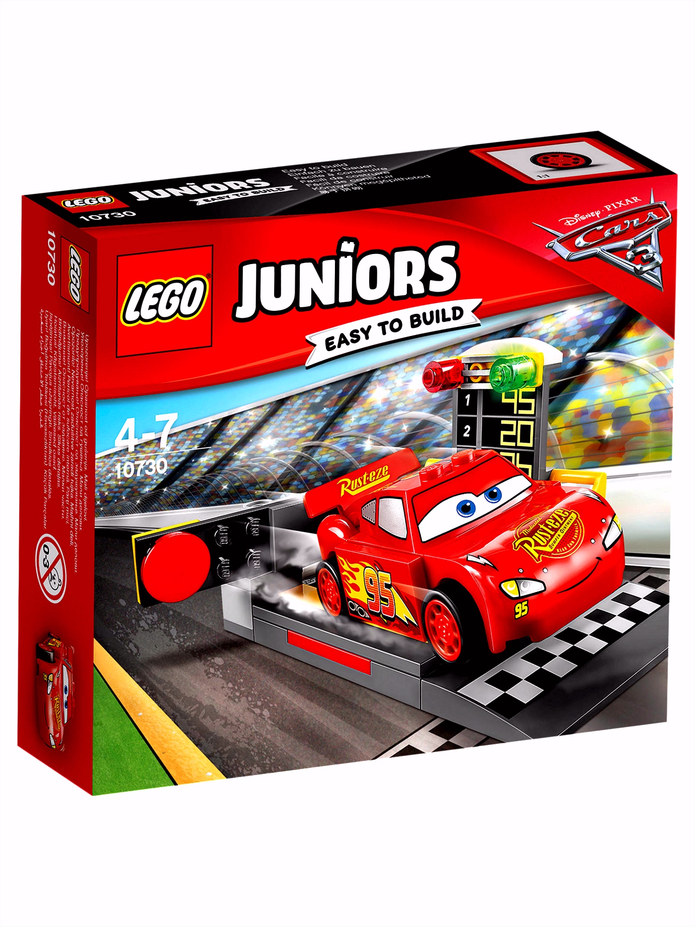 LEGO Juniors Disney Pixar Cars 3 Lightning McQueen Speed