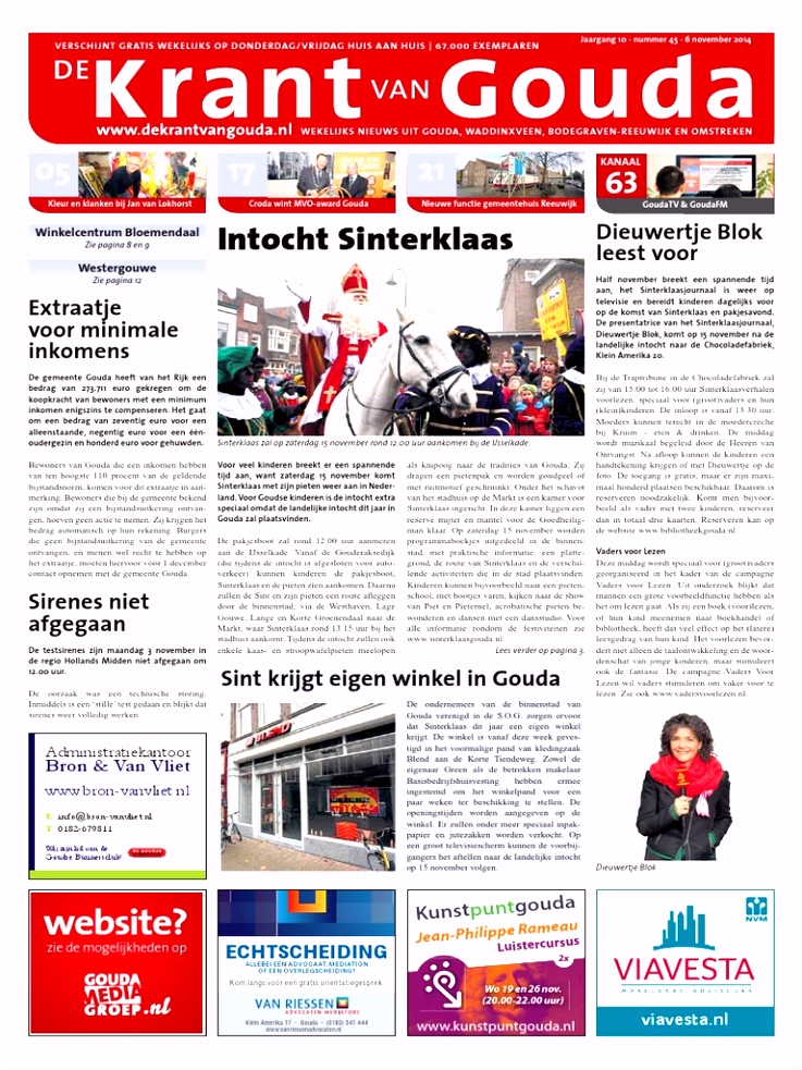 De Krant van Gouda 6 November 2014