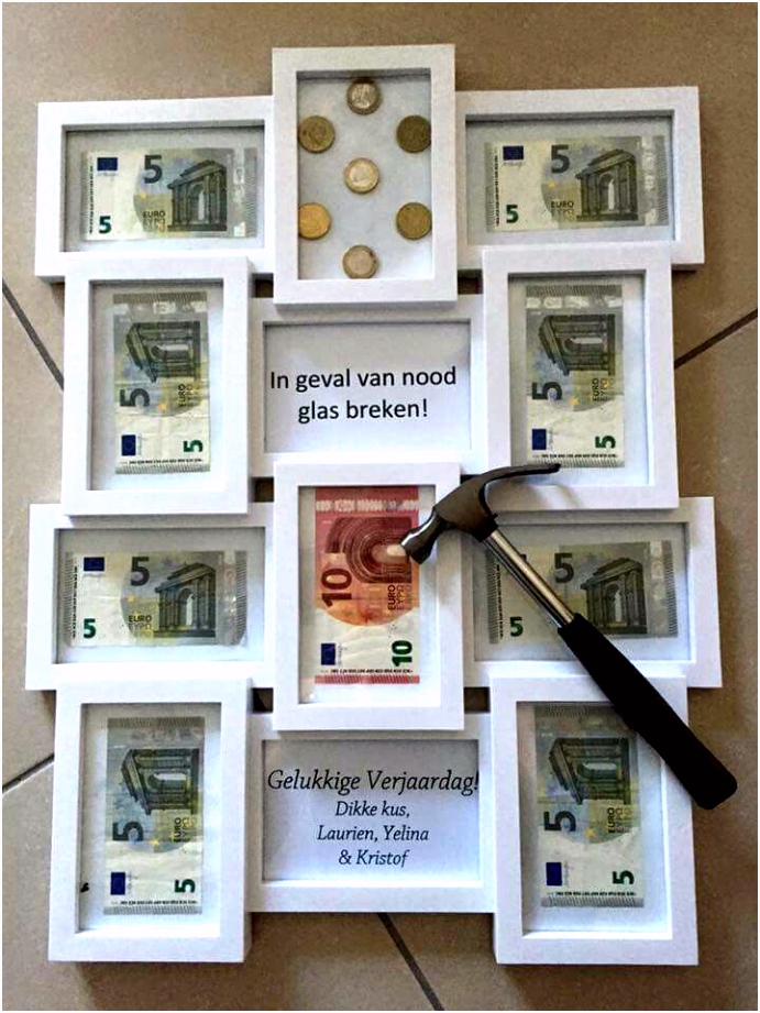 leuk cadeau idee om geld te geven alleen dan wel zonder hamer