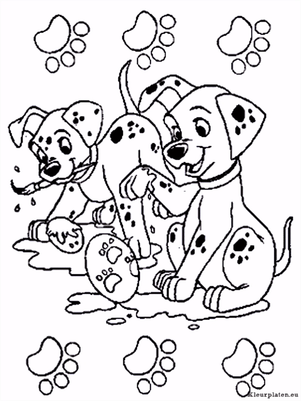 Kleurplaten 101 Dalmatiers 101 Dalmatiers Kleurplaat Kleurplaat