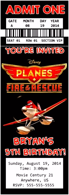 75 best Disney Planes Fire and Rescue Birthday Invitations and party