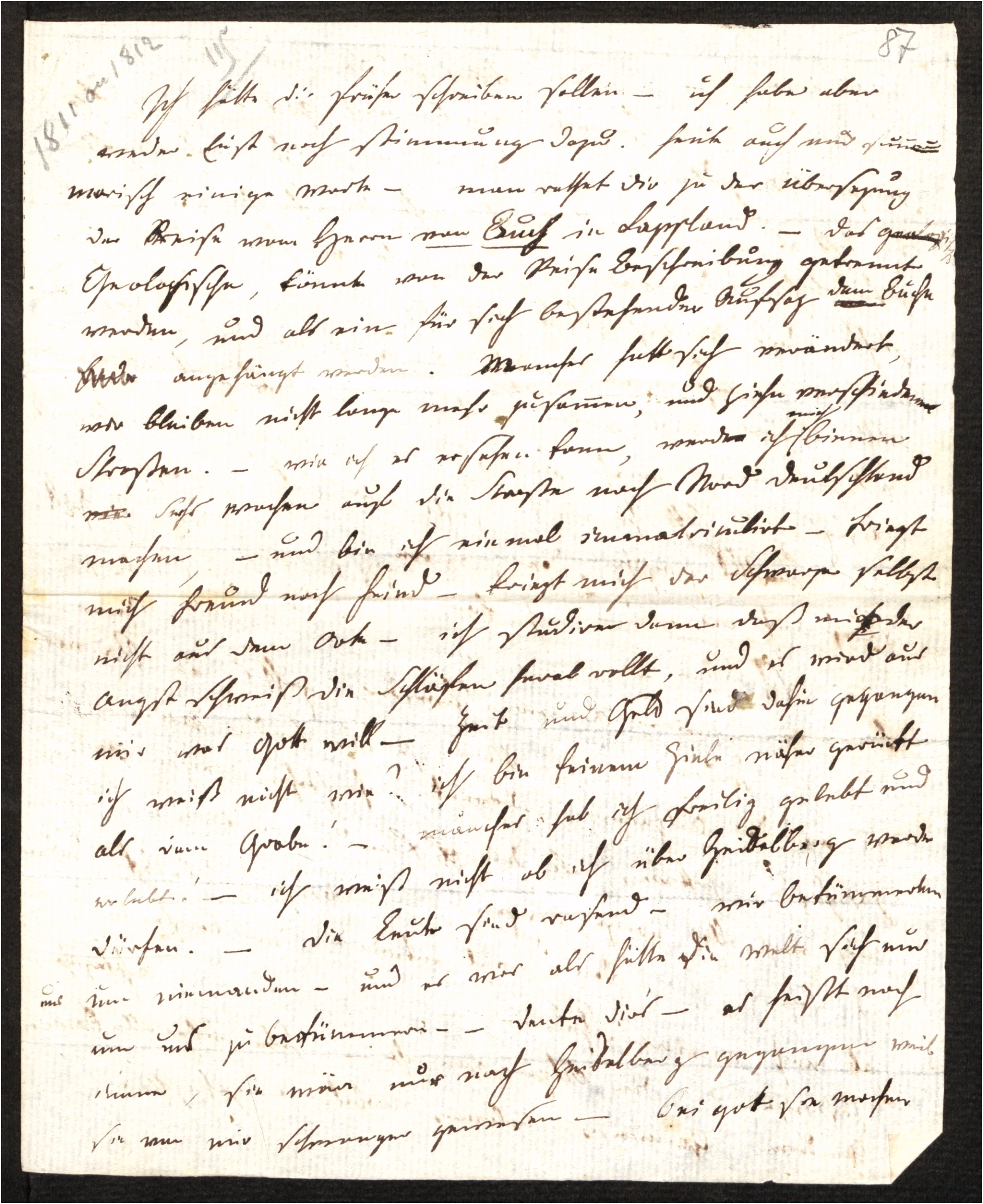 Brief von Adelbert von Chamisso an Louis de La Foye wahrscheinlich