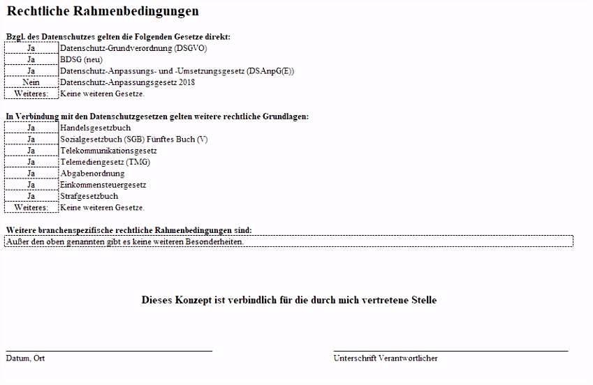 Das Excel Tool für das Verzeichnis von Verarbeitungstätigkeiten