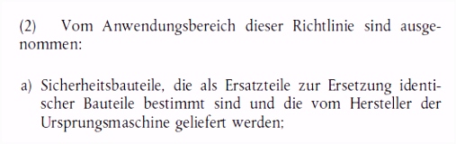 Der CE Prozess bei einem Sicherheitsbauteil Definition und Grenzen