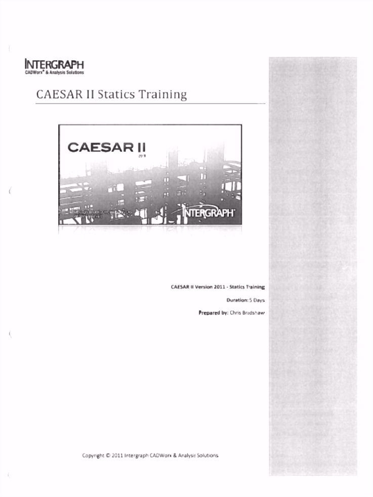 Caesar II Static Training puter File