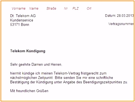 10 Handyvertrag Kundigen Vorlage Telekom ...