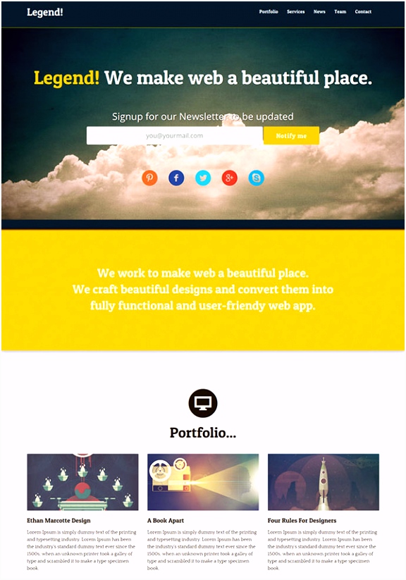 Free e Page HTML Template Awesome Design Verge is A Free HTML5