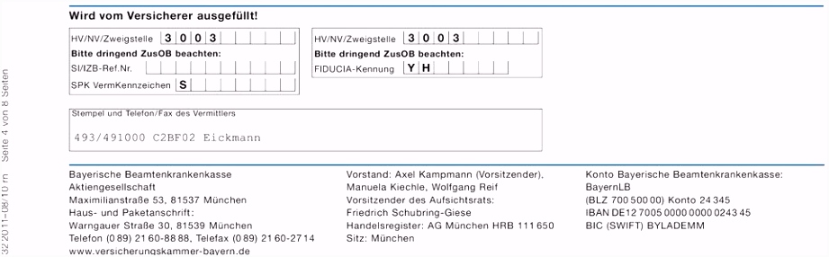 kundigung versicherungskammer bayern vorlage bayerische beamtenkrankenkasse aktiengesellschaft pdf m4yq16ntr5 of kundigung versicherungskammer bayern vorlage 4dr55oee