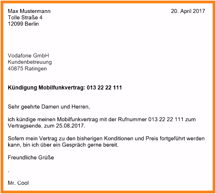 Vodafone Widerruf Muster Handyvertrag Widerrufen Vorlage Idee toyota