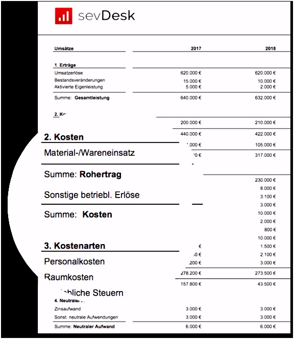 BWA Vorlage kostenlos en für Excel