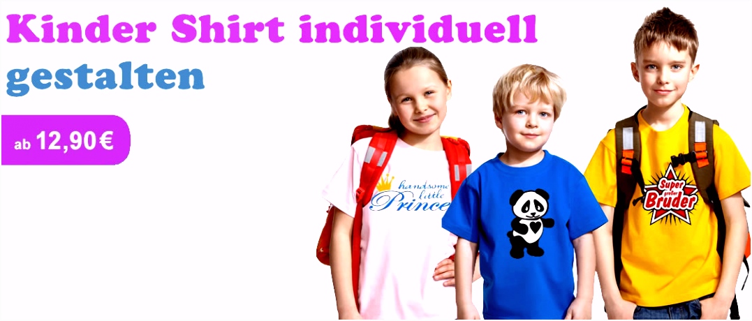 Kinder T Shirt Druck Individuelle Kinder Shirts bedrucken und