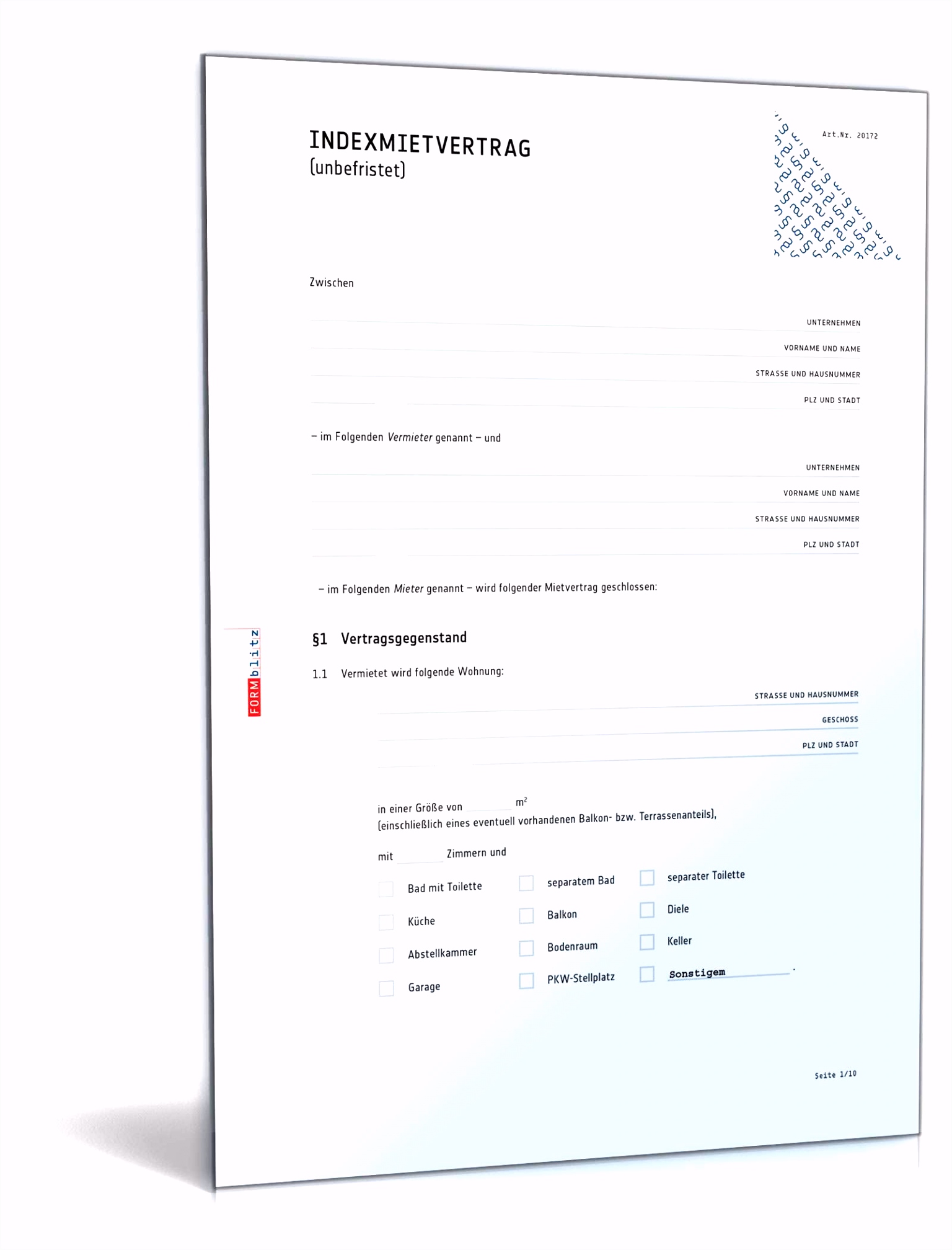 Indexmietvertrag Rechtssicheres Muster zum Download