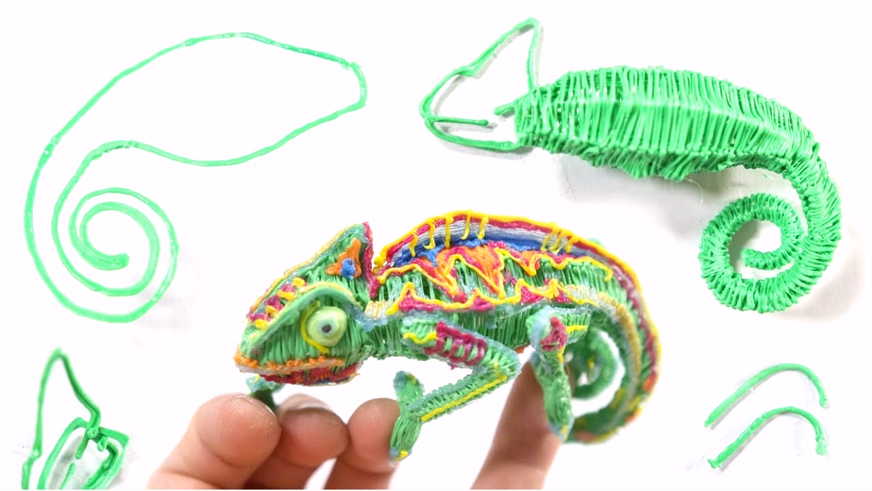 3D Pen Technique Chameleon see description