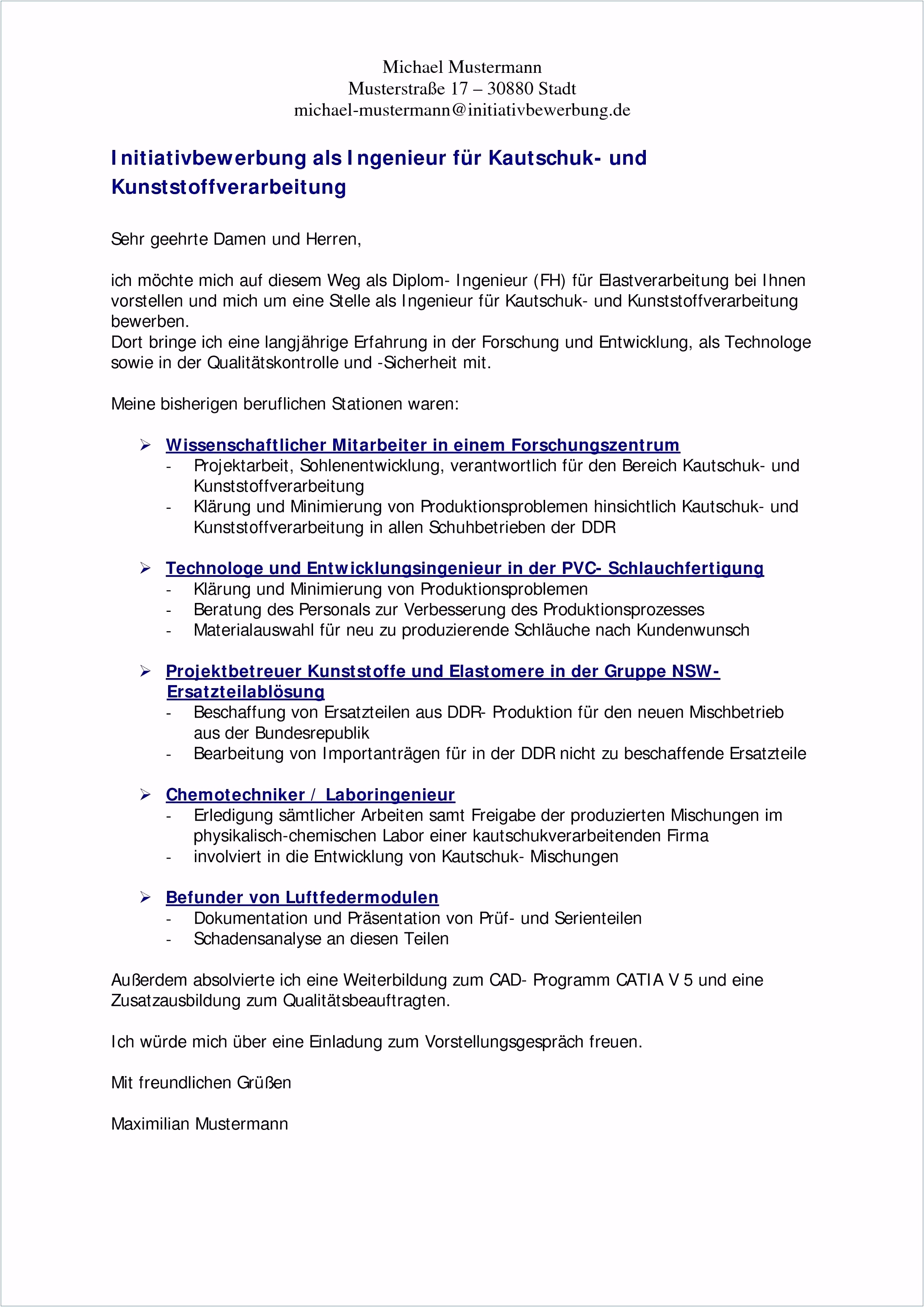 Schön Bewerbung Fachhochschule