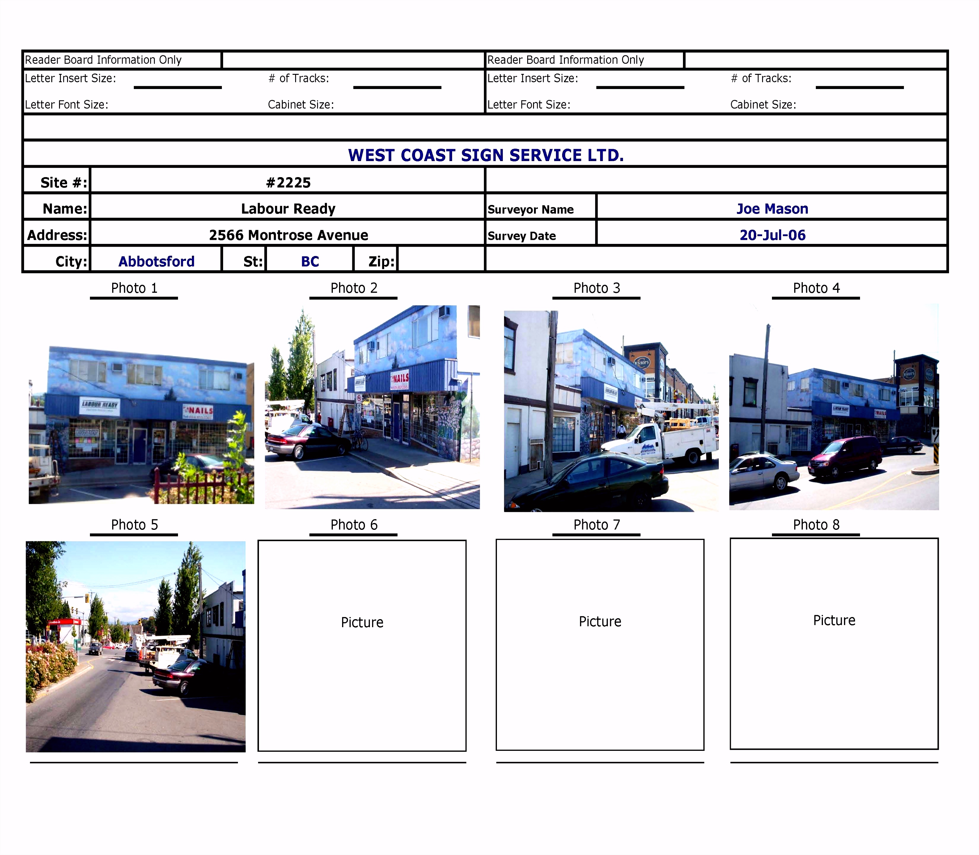 Site Survey Template