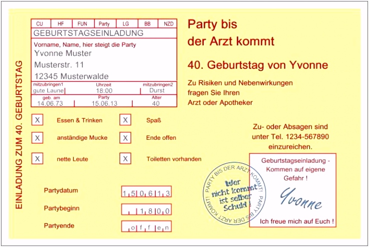 23 Einladung Zum Geburtstag Kostenlos