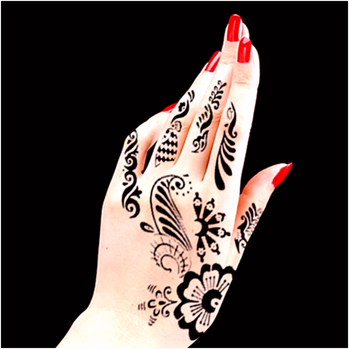 Body Hand Ink Tattoo Art India Henna Design Simply Stencil Mehndi