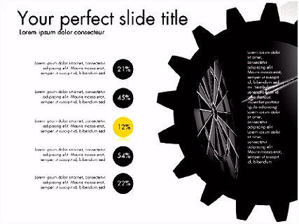 Zahnrad Zahnräder Präsentation Konzept für PowerPoint Präsentationen