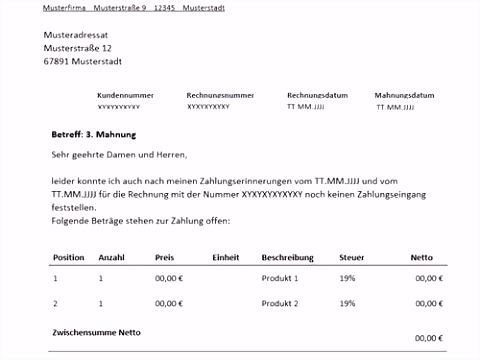 1 Mahnung Zahlungserinnerung Neutral 1 Mahnung Vorlage