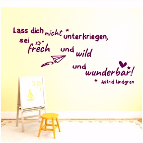 Wandtattoo fürs Kinderzimmer Zitate von Astrid Lindgren Kinder Baby