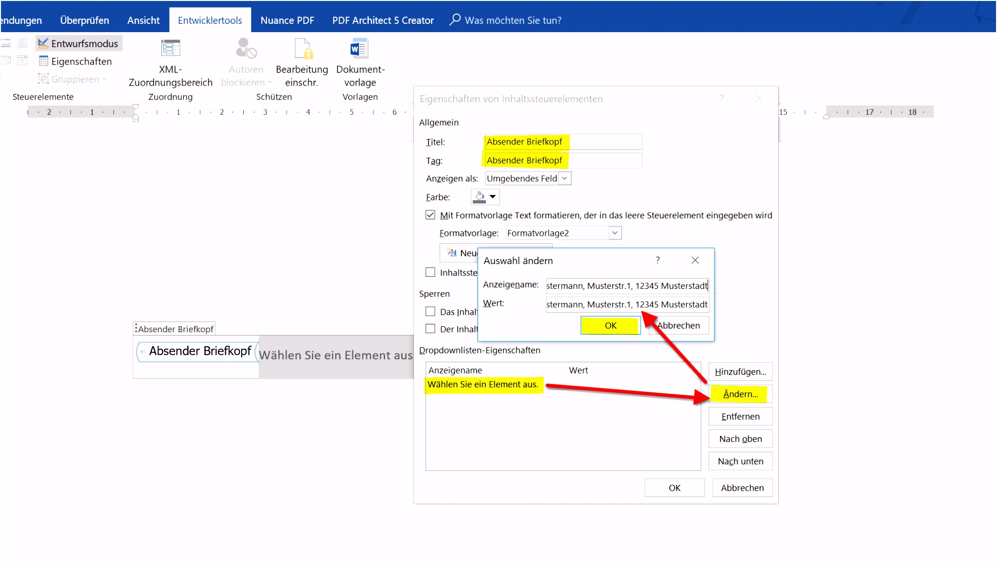 So erstellen Sie dynamische Briefvorlagen mit Word 2016