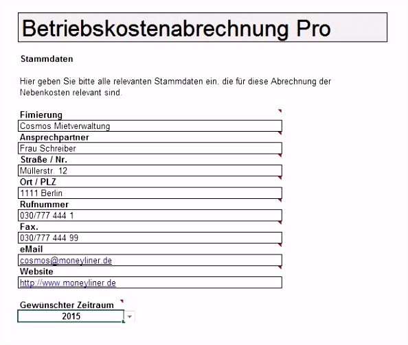 Nebenkostenabrechnung Muster Kostenlos Vermieter Machen