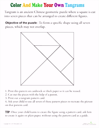 Color a Tangram Template Geometry