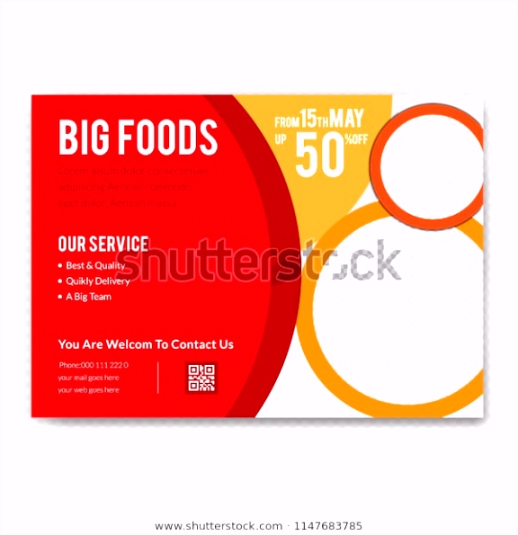 Creative Horizontal Flyer Design Modern Food Stock Vector Royalty