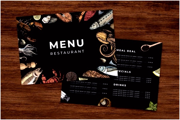 Editable restaurant menu template Vector