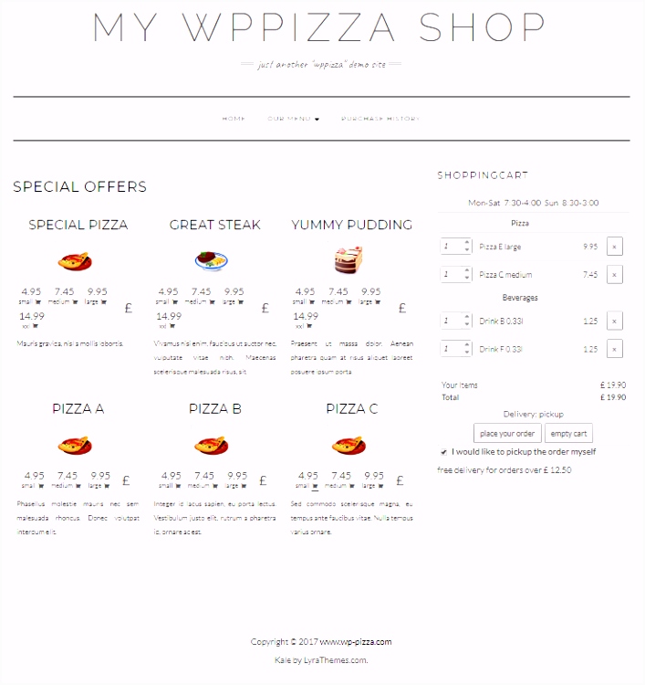 WPPizza – A Restaurant Plugin – WordPress plugin