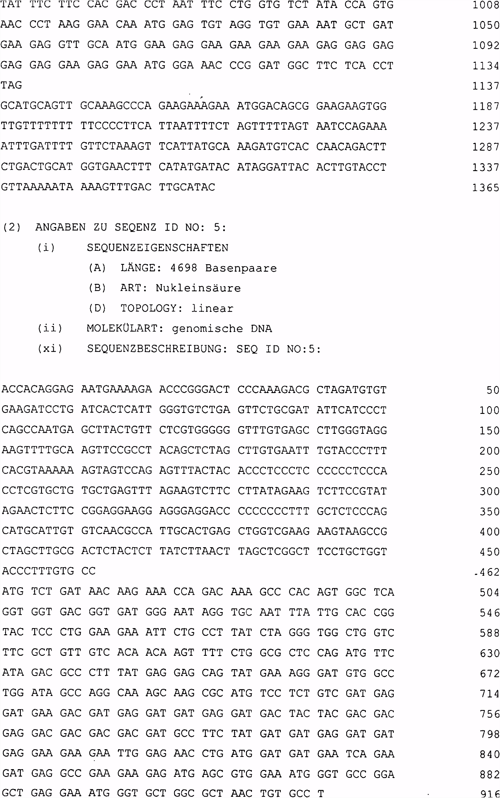 DE T2 Precursors for tumorabstossung responsible antigenic