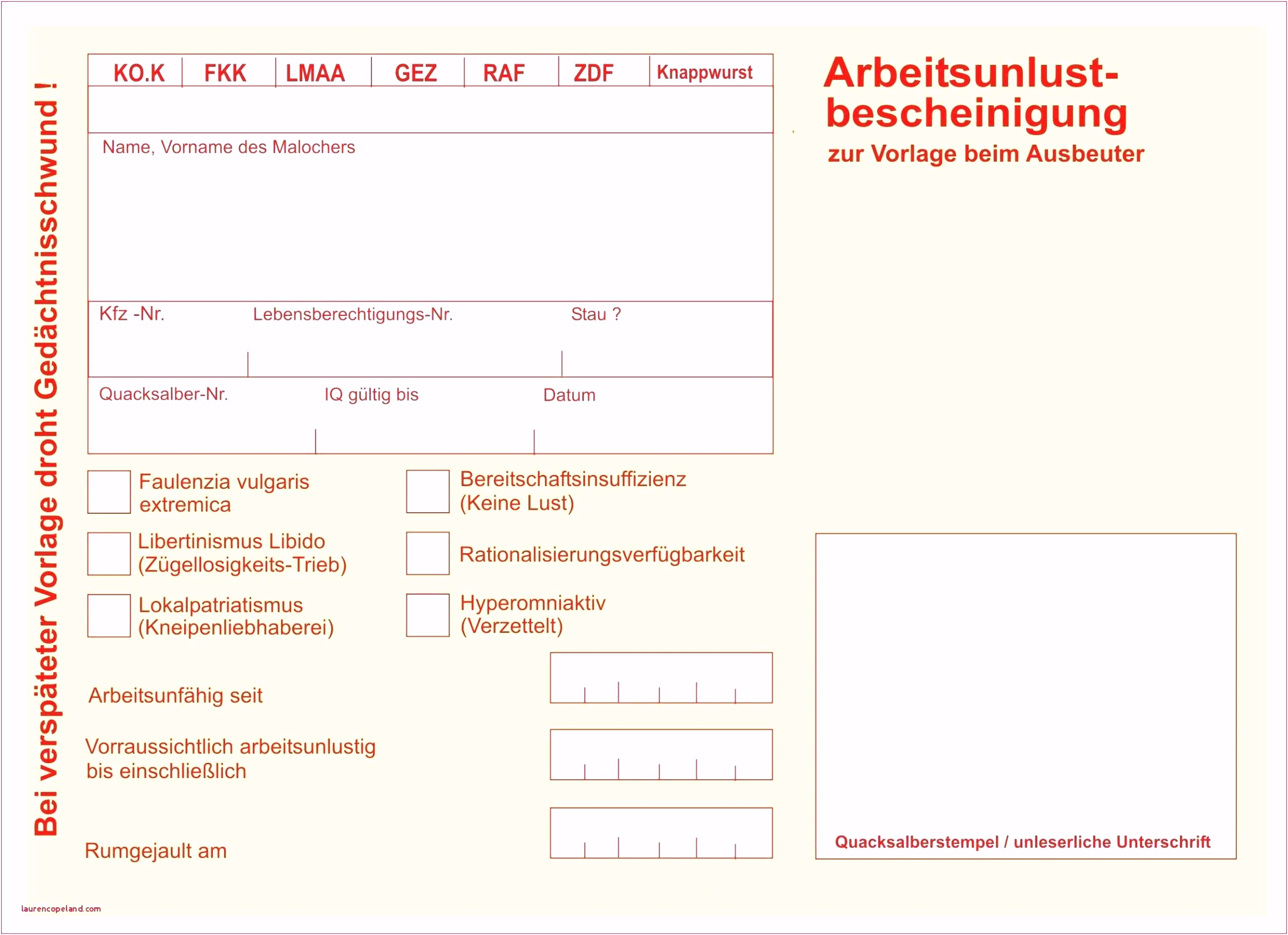 Lohnabrechnung Vorlage Excel Krankmeldung Vorlage Pdf