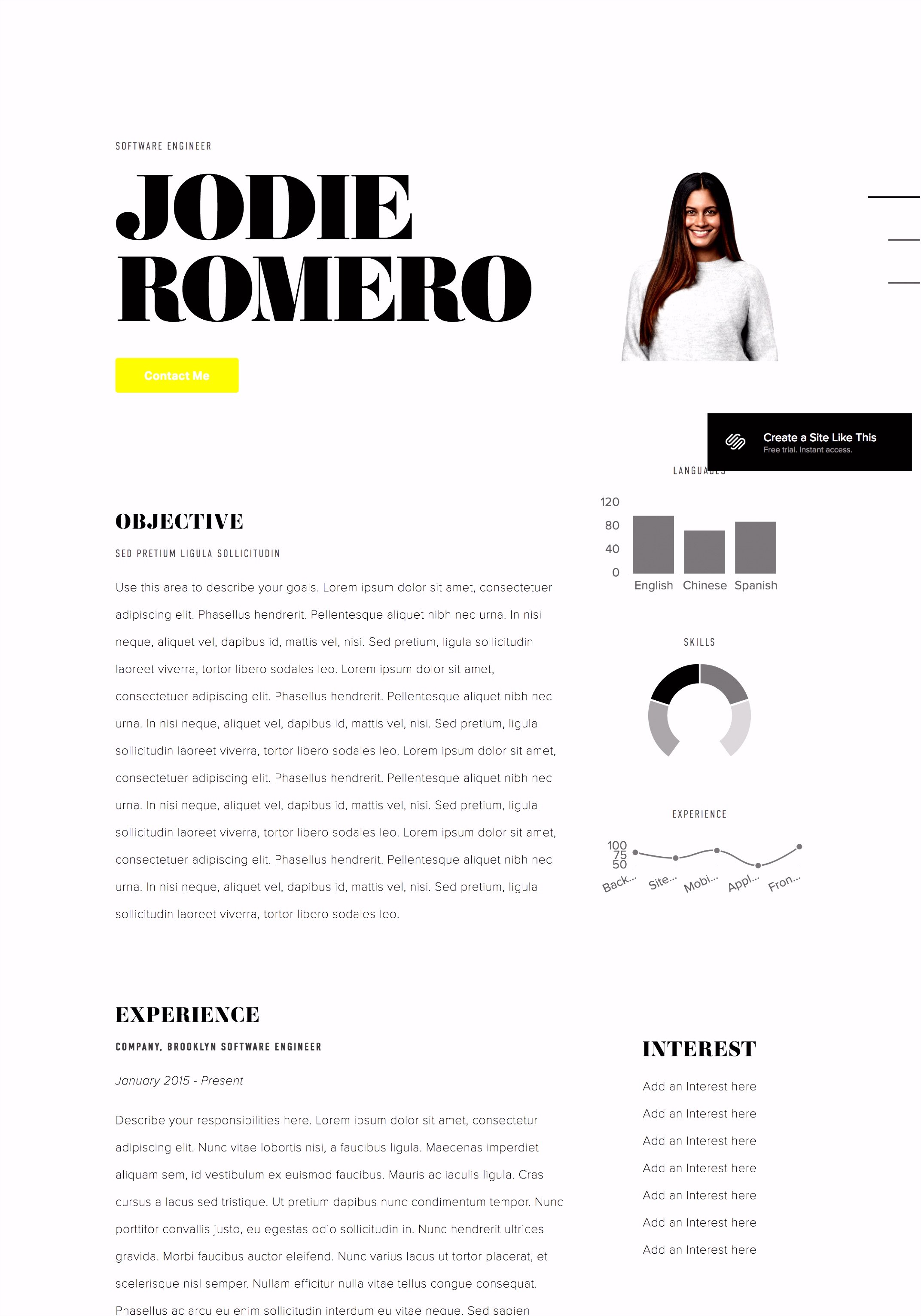 Displaying your resume on your site – Squarespace Help