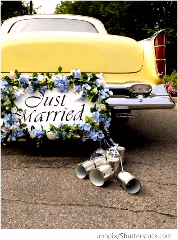 Vorlage Auto Just Married Probe Hochzeit Archive