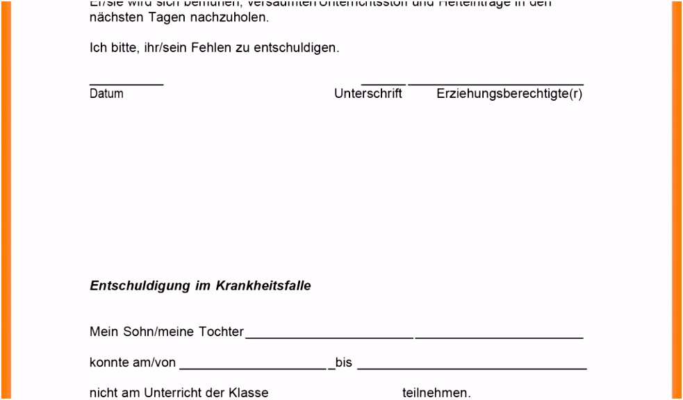 15 muster entschuldigung schule